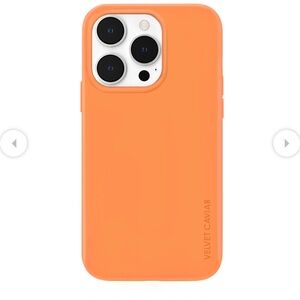 Brand new iPhone 14 phone case. Velvet Caviar silicone. Orange